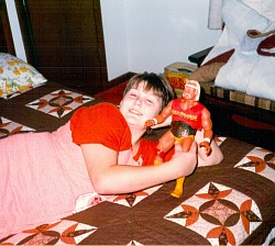 Brian Logan with a Hulkster Doll