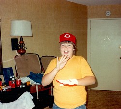 At the Cincinnati Reds game